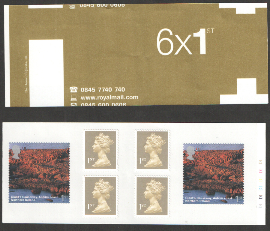 (image for) PM12 / SB3(12) Proof / Trial Cyl D1 British Journey: Northern Ireland 6 x 1st Class Booklet